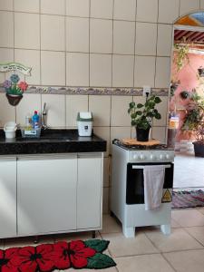 Η κουζίνα ή μικρή κουζίνα στο hostel da Eide - Inhotim