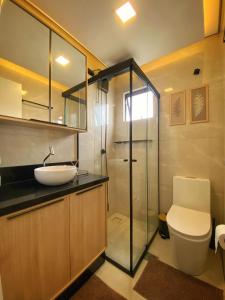 Ένα μπάνιο στο Garagem, Ar condicionado, Lava e Seca, Emito NF