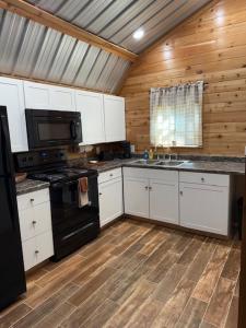 Dapur atau dapur kecil di Trails , Tails , and Scales cabins