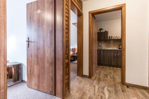 Kuchyň nebo kuchyňský kout v ubytování Apartmány U Babičky