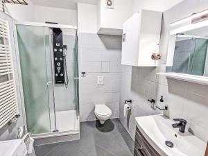 ホルニー・ミーセチキにあるApartment Horní Mísečky by Interhomeのシャワー、トイレ、洗面台を備えたバスルーム