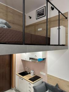 Η κουζίνα ή μικρή κουζίνα στο Hostel Vista near Minsk Mazowiecki +11 φωτογραφίες