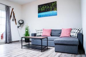 ベーニゲンにあるApartment Koseligのソファとテーブルのあるリビングルーム