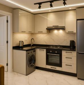 Η κουζίνα ή μικρή κουζίνα στο SZ Luxury Suite Nador