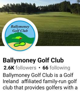 a flyer for a ballmorrow golf club with a ballmorrow golf club at Holiday cottage Wexford, Riverchapel Gorey in Riverchapel