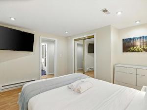 Katil atau katil-katil dalam bilik di Walk to METRO - Quiet 1BR with Sauna Rock Creek Park +8 gambar