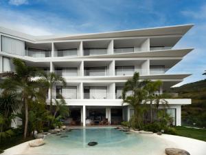 an architectural rendering of a building with a swimming pool at YS Seaview Hotel in Dali