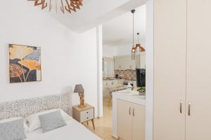 Η κουζίνα ή μικρή κουζίνα στο Chora Sea View Residence