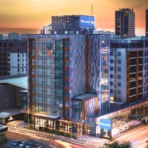 a rendering of a tall building with lights on at Sia Hotel Thermal & Spa in Nilüfer