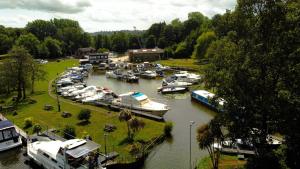 AllingtonにあるLady Lily Unique River Boat with castle viewsの船の集団