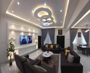 TV a/nebo společenská místnost v ubytování PK'S Luxury Apartments