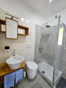 Koupelna v ubytování Casa dei Cigni