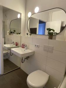 Koupelna v ubytování Skyline City Apartment