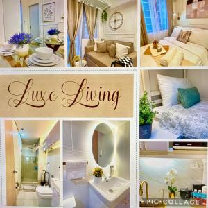 a collage of pictures of a living room and a bedroom at Luxe Living in Iloilo City