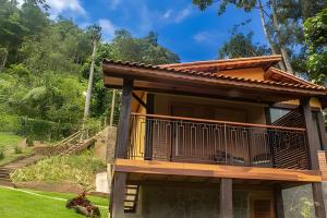 En have udenfor Chalé Lua Nova - Cabanas Lua Nova