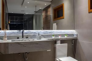 Et badeværelse på Chalé Lua Nova - Cabanas Lua Nova + 37 billeder