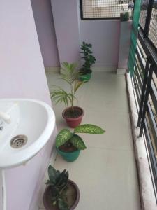 Et badeværelse på Radhey Krishna Paying Guest House