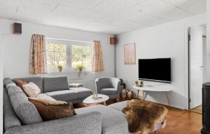 Μια τηλεόραση ή/και κέντρο ψυχαγωγίας στο Lovely Home In Ulfborg With Wifi