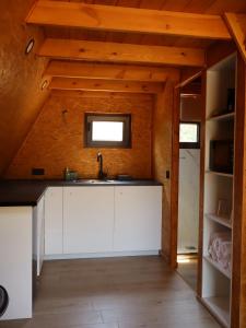 Dapur atau dapur kecil di El Roble Glamping - Cabaña Alpina Familiar