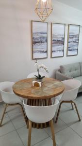 a dining room with a table and chairs at Cozy House! San Miguel in San Miguel