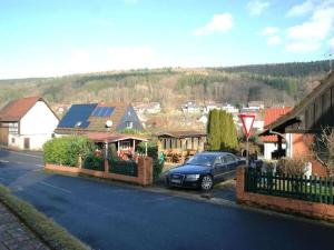 En generel udsigt til bjerge eller udsigt til bjerge taget fra feriehuset