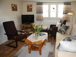 Μια τηλεόραση ή/και κέντρο ψυχαγωγίας στο Holiday apartment Zum Torfstecher