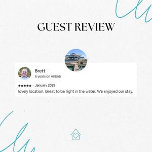 a screenshot of the guest review page of the guest review website at Private Jetty -family & Pet Friendly in Mandurah