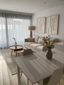 Χώρος καθιστικού στο Casa Endamar Vakantiewoning met privézwembad in San Javier