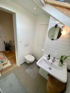 Koupelna v ubytování Stijlvolle duplex nabij Brussel en luchthaven!
