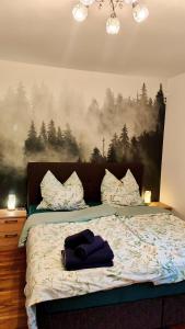 Postel nebo postele na pokoji v ubytování Privater Luxus am Untersberg + 33 fotografií