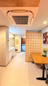 a kitchen with at KOBE coffee hostel in Kobe