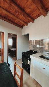 a kitchen with a stove and a counter top at Ciruelos del Sur - San Rafael Mendoza in San Rafael