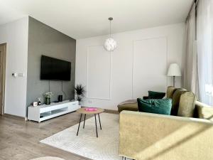 TV a/nebo společenská místnost v ubytování Magic Place III - Francuska Park - Free Garage - Self Check-in