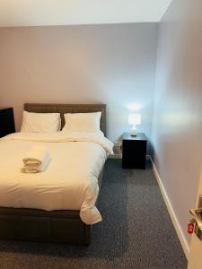 Katil atau katil-katil dalam bilik di Cosy and Bright Stay Ipswich