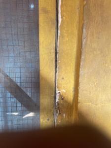 a view of a wall in a building at Paasam Gh in Takoradi