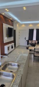 TV a/nebo společenská místnost v ubytování Villa macao