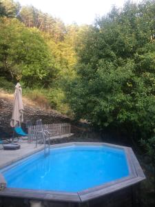 a large swimming pool with at Gîte du BONELLI in Malarce-sur-la-Thines