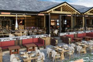 an rendering of a restaurant with tables and chairs at Ceylan Splend'or Uludag, Autograph Collection 