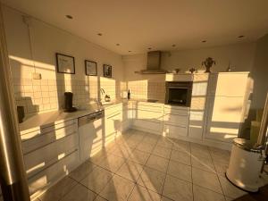 Η κουζίνα ή μικρή κουζίνα στο Penthous WaldOase am Naturschutzgebiet +2 φωτογραφίες