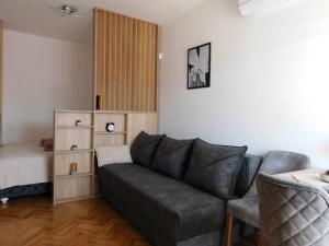 a living room with a couch and a bed at Aurora Lux in Vrnjačka Banja +33 photos