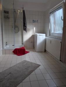 Koupelna v ubytování Ferienwohnung FeWo Plaggenburg - Das Familienreich