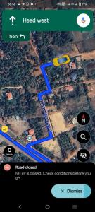 a screenshot of a cell phone with a map at Ocean pearl homestay2 in Kāsarkod +16 photos