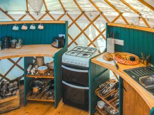 Η κουζίνα ή μικρή κουζίνα στο Skylark Yurt - Ukc6946