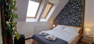 Ένα ή περισσότερα κρεβάτια σε δωμάτιο στο Lux Apartment Duplex