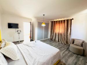 Ένα ή περισσότερα κρεβάτια σε δωμάτιο στο villa duplex