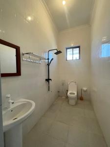 キウェンワにあるAsili Nyumbani Residenceの洗面台とトイレ付きのバスルーム