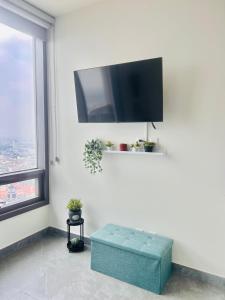 TV a/nebo společenská místnost v ubytování Loft Reforma Embassy USA