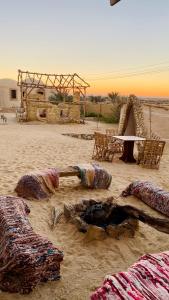 a tent in the middle of the desert at Soléi Salt in siwa oasis
