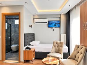 Χώρος καθιστικού στο Mamma Marya Hotel