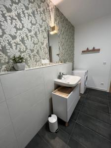 Bilik mandi di ANER 6 eleganter Loft mit Infrarotsauna in Dresden Weißer Hirsch +16 gambar